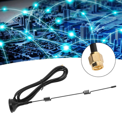 Wifi Signal Booster Antenna with RP-SMA Male Connector ,Magnetic Base 10ft Extension Cable for Wireless WIFI Range Extender