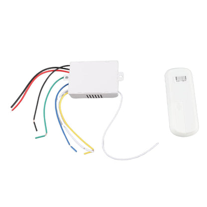 Wireless 4 Channel 220V Remote Control Switch – RF Light &amp; Fan Controller 10A Relay with Transmitter | Home Automation Switch Kit (12V Battery Included)