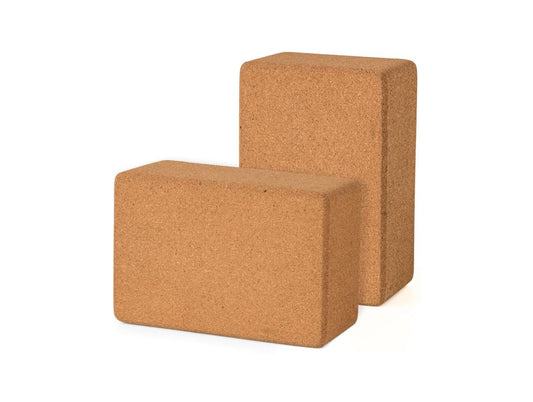 Cork Wood Yoga Block – Natural Non-Slip Support Brick for Balance, Flexibility & Strength (8.8 x 5.9 x 2.9inch)