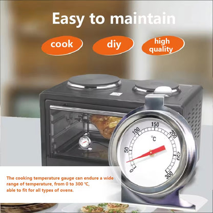 Oven Thermometer Stainless Steel Food Meats Cake Baking Temperature Gauge Glass Dial Cookware Meter Chef Gadget