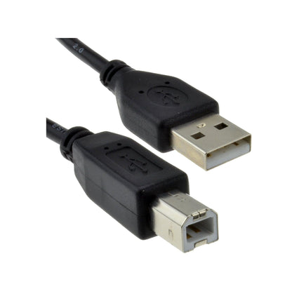 USB 2.0 Printer Cable A to B 3 Meter – High Speed 24AWG Copper Lead for Printer, Scanner & Fax | Durable USB Type A to Type B Connector (Black)
