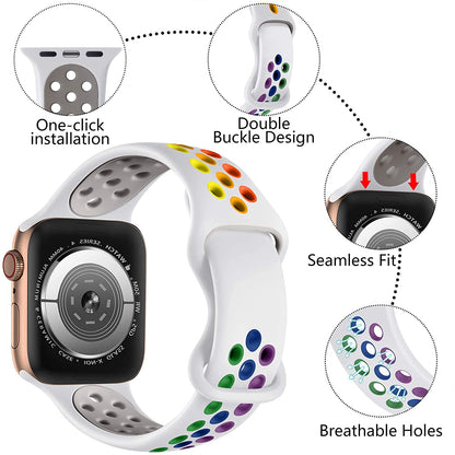Soft Silicon Strap With Anti Lost Lock For i Watch Series 5 4 3 2 1,  Smart Watch 38mm 40mm Wrist Bracelet Strap(watch Not Included)