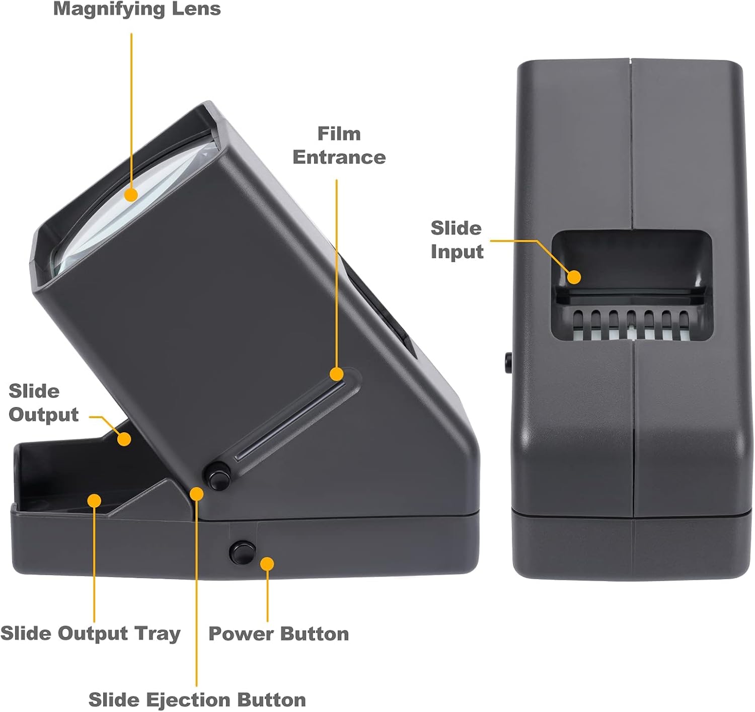 35mm Slide Viewer, Film Negative and Slide and Film Viewer with 3X Magnification and LED Lighted Illuminated Viewing, USB Powered  Slides & Film Negatives Viewer