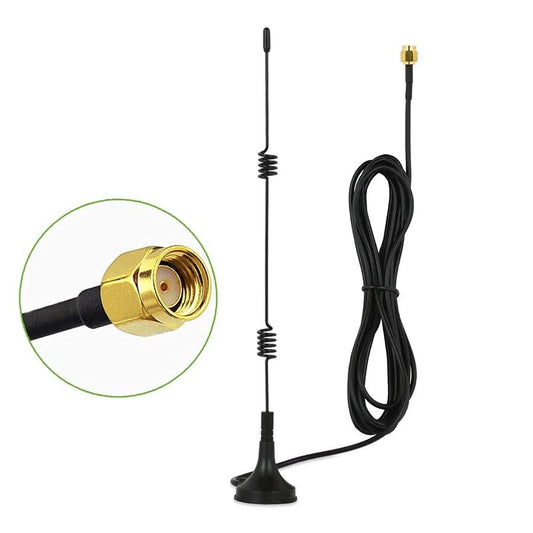 Wifi Signal Booster Antenna with RP-SMA Male Connector ,Magnetic Base 10ft Extension Cable for Wireless WIFI Range Extender