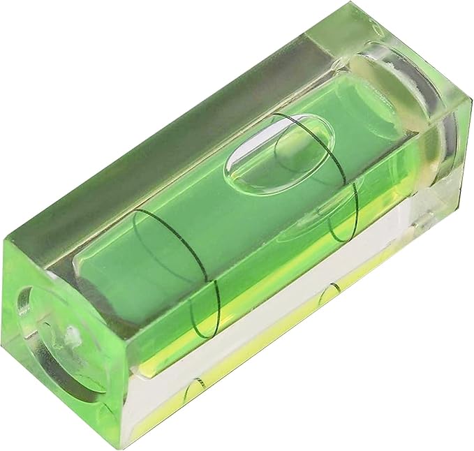 Small Bubble Level 10x10x29mm Mini Square Bubble Spirit Levels Precision Measuring Layout Tools (10x10x29mm, Non-Magnetic) 1 Pcs