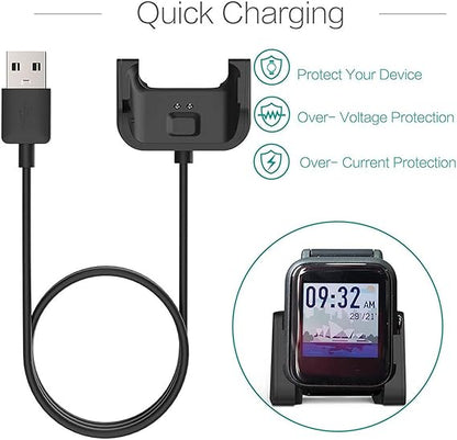 USB Smart Watch Charger Replacement for Amazfit Bip/Bip Lite  Fast Charging 1 Meter Data Cable