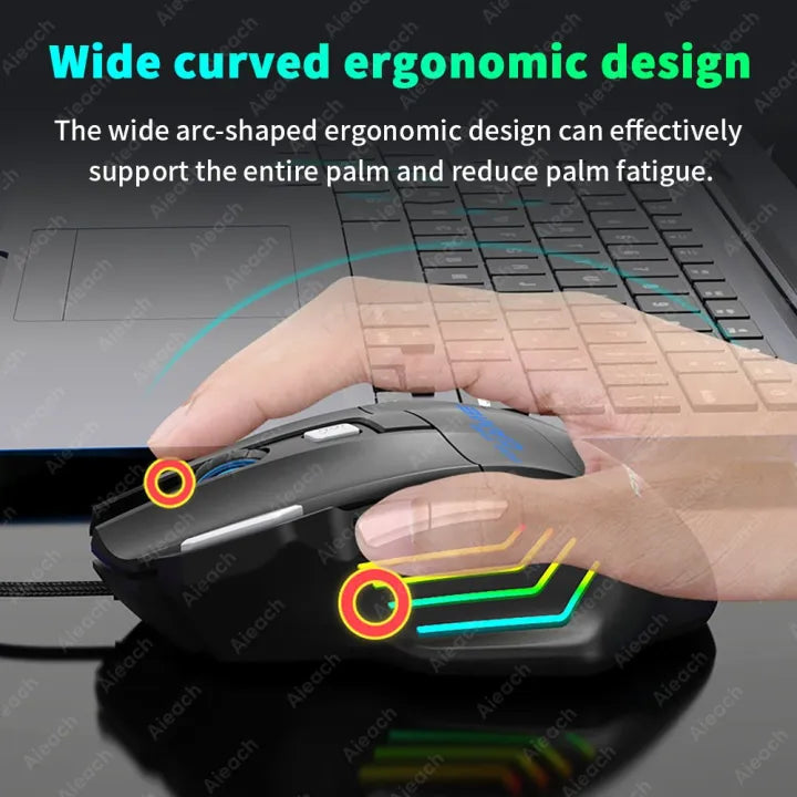 Gaming Mouse - High DPI RGB Mouse for PC & Laptop