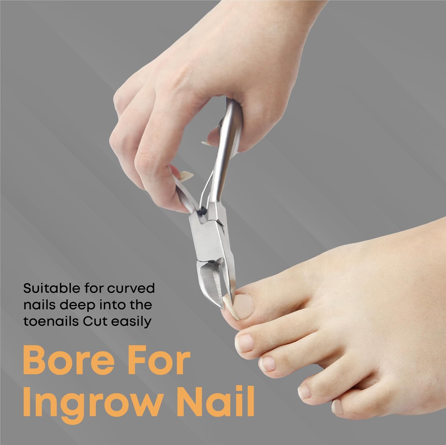 Professional Toenail Clipper for Thick & Ingrown Nails | Stainless Steel Precision Nail Cutter for Men & Women | Heavy Duty Sharp Toenail Clippers (1Pc)