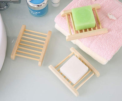 1 Pack Natural Wooden Soap Rack, Simple Soap Rack, Household Bathroom Soap Dish made with 100% original Wood