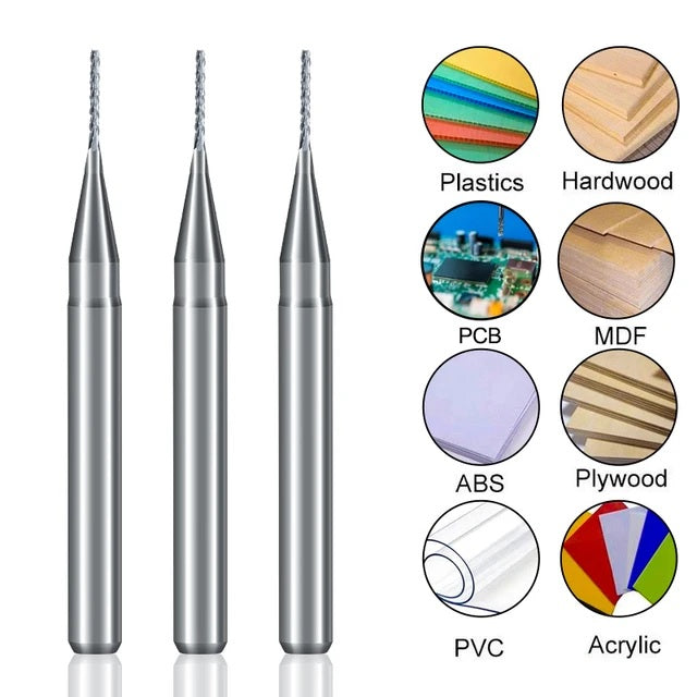 Drill Bits 1.0mm Carbide set of 10 pcs drill bits 1.0 mm XCAN Metal Drilling Set Woodworking CNC Router CNC Wire Machine Laser Cutting router bits for wood
