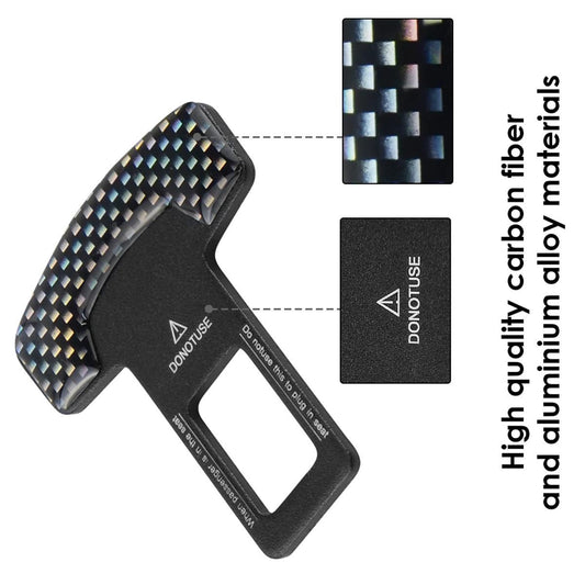 Safety Belt Buckles Real Carbon Fiber Car Seat Alarm Canceler Stopper Plug Thick Insert Socket Seatbeltts Lock Buckle 1Pcs