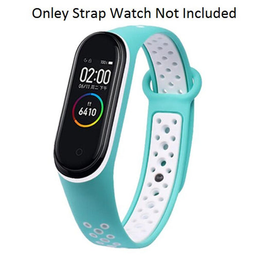 Breathable Strap For Xiaomi Mi Band 4/3 M4 Froze White Double Color Strap