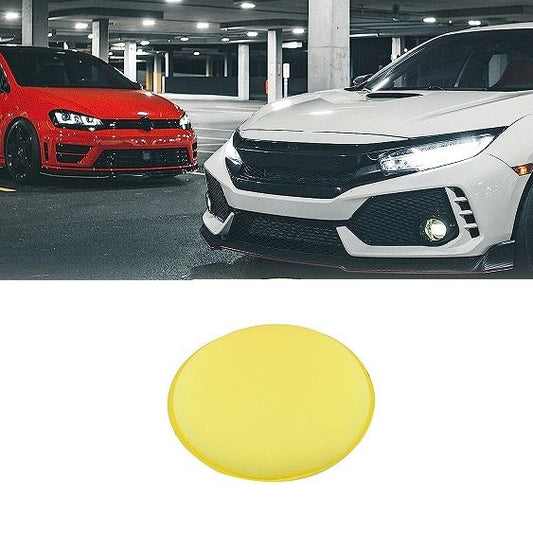 Round Shaped 4 inch Dia Sponge Wax Applicator Pads Yellow