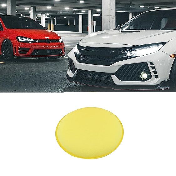 Round Shaped 4 inch Dia Sponge Wax Applicator Pads Yellow
