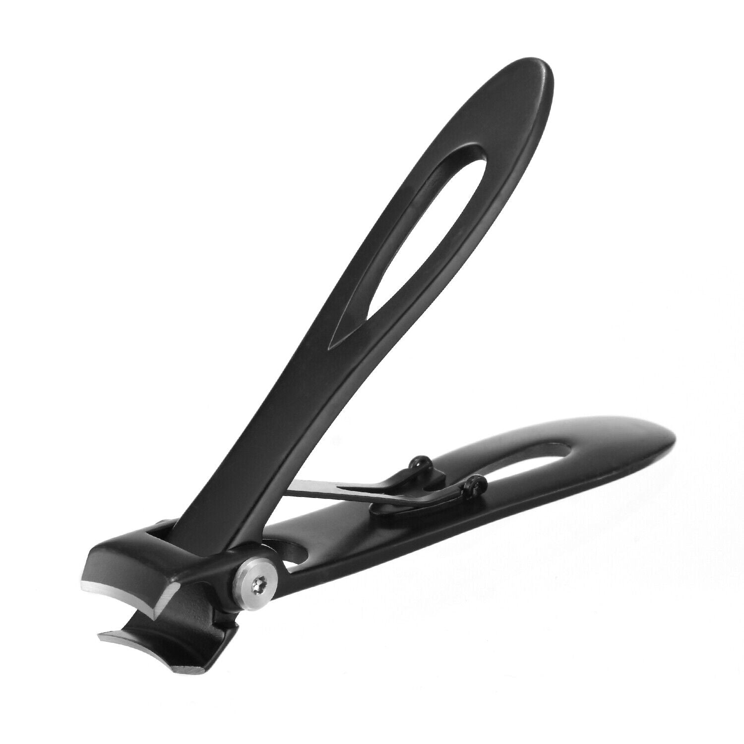 Nail Clippers, 15mm Wide Jaw Opening Nail Cutter with Sharp and Sturdy Blade, Surgical Grade Stainless Steel Fingernail Toenail Clippers for Thick Nails, Black