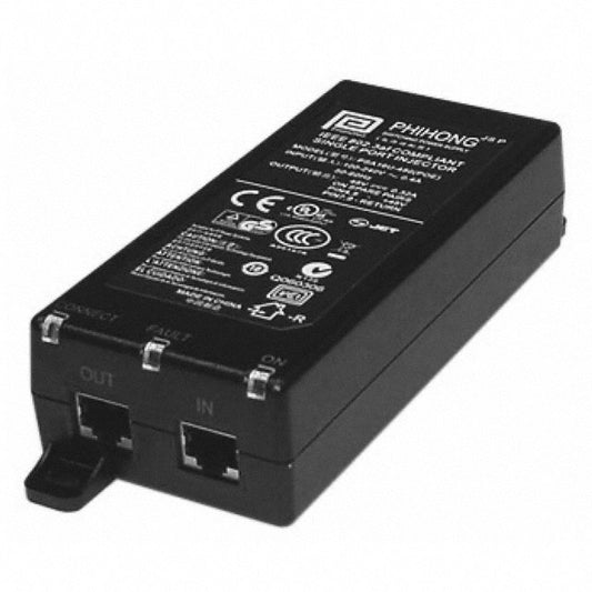 48V 0.32A Phihong POE16U-480PoE Power Supply Adapter – IEEE 802.3af Power over Ethernet Injector for IP Cameras, Access Points & VoIP Devices
