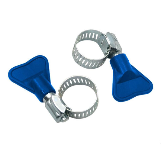 2 pices 10mm -16 mm and 16mm to 25mm Key-Type Adjust Stainless Steel Hose Clamp Worm Gear Clamps