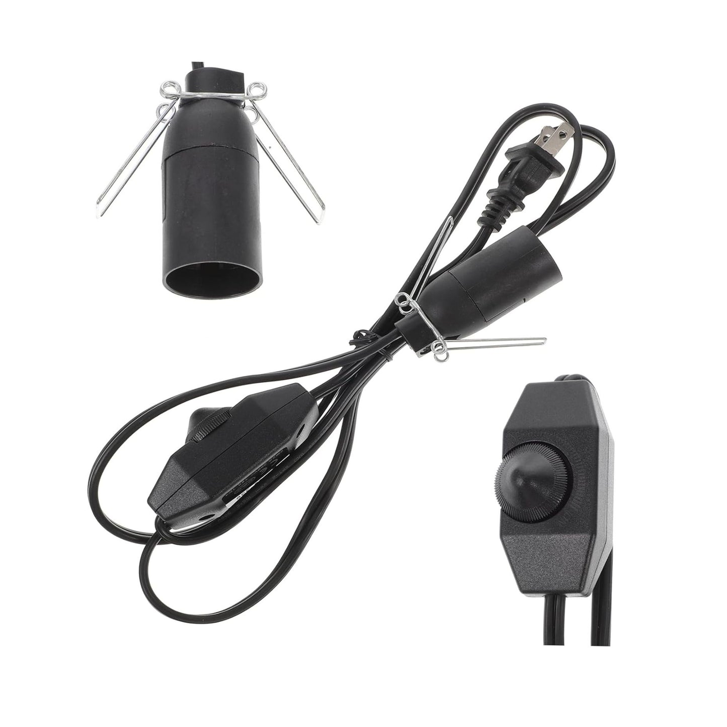 Uonlytech Salt Lamp Replacement Cord with Light Socket – AC 110V/230V Compatible, Easy Installation Lamp Cord (1 Piece)