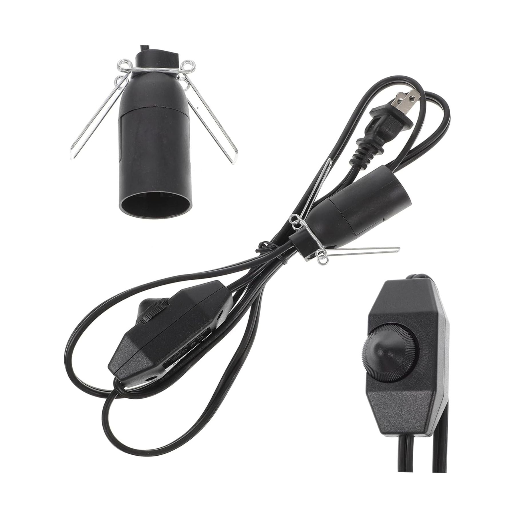 Uonlytech Salt Lamp Replacement Cord with Light Socket – AC 110V/230V Compatible, Easy Installation Lamp Cord (1 Piece)