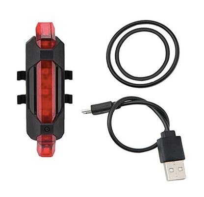 Bicycle Lights, 5 Sharp LED,Long Back Up, Premium A One Quality, Outdoor waterproof strobe emergency LED lights, 4 flash modes, USB charging, portable car safety bicycle lights
