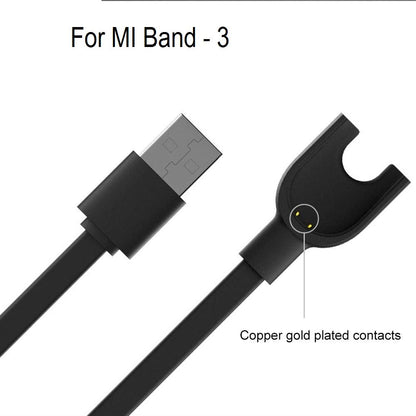 Xiaomi Mi Band 3 Charging Cable Mi 3 hi Quality Premium Product Black (Smart Fitness Watch Not included)