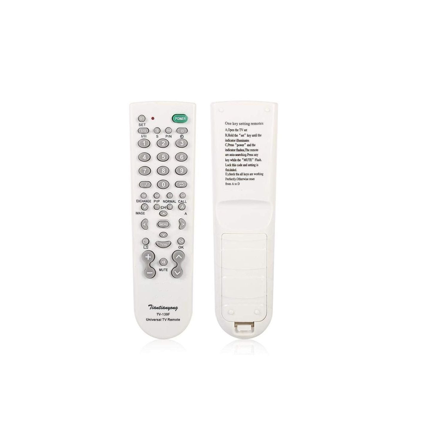 TV-139 Universal TV Remote Control Replacement – Compatible with Smart, LCD & LED Televisions | Easy Setup Remote