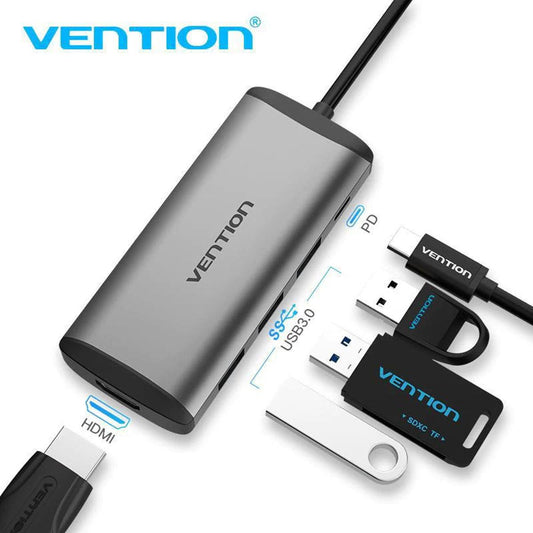 Type-C to HDMI/USB3.0*3/PD Converter VENTION DOCKING STATION |TYPE-C TO HDMI/USB/PD