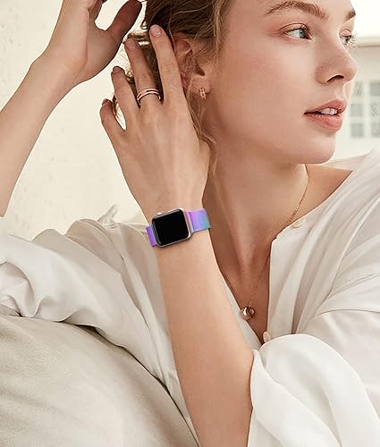 Magnetic Band Compatible with Apple Watch Strap 42 / 44 mm Stainless Steel Mesh Metal Sport Strap Wristband iWatch Series 10 9 8 7 6 5 4 3 2 1 SE Ultra