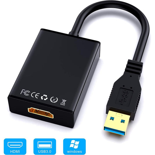USB 3.0 to HDMI Adapter 1080P Full HD Video Audio Converter Multi Display Support for PC Laptop Projector HDTV Compatibal  with Windows XP 7 8 10 11