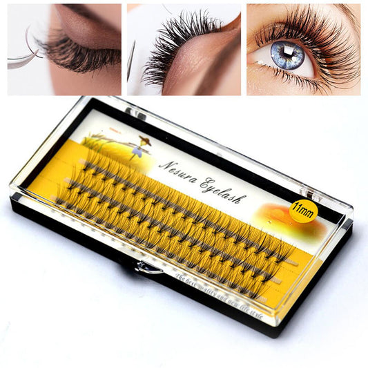 Makeup Individual False Eyelashes Eye Lash Cluster 0.10mm C Curl 9D Soft Extension (11mm)
