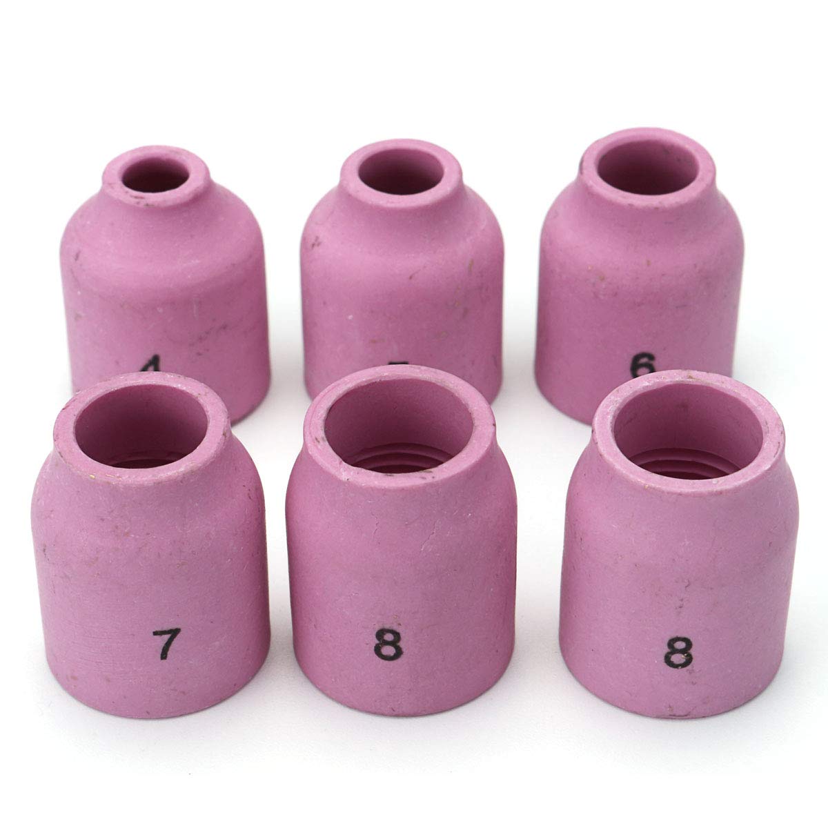 5 Pcs Gas Lens Alumina Ceramic Cup Assorted Sizes (#4-#5-#6-#7#8) 53N-series for TIG Alumina Nozzle Welding Torch