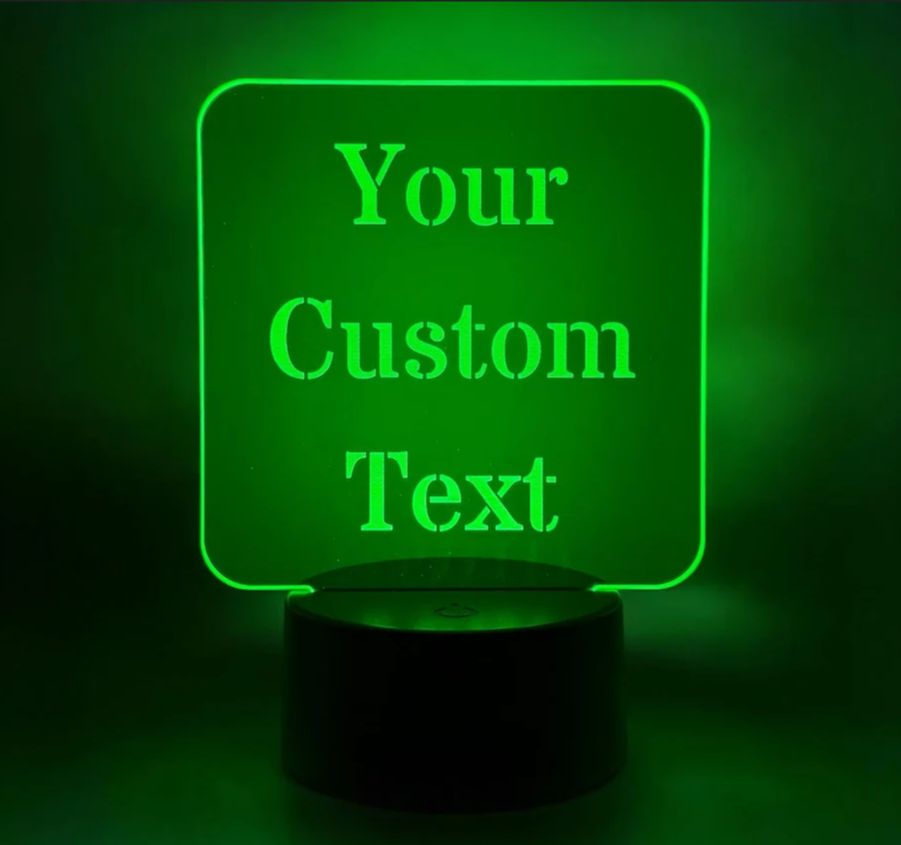 ✨ Custom LED Acrylic Lamp Sign  Personalized Light-Up Night Light | Wedding Table Numbers | Business Logo Display | Customized LED Desk Sign