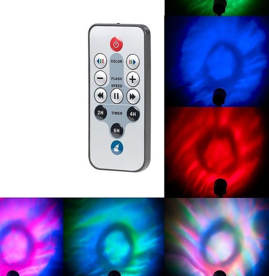 Lunartec LED RGB Light Projector Remote Control – Timer & Mode Control