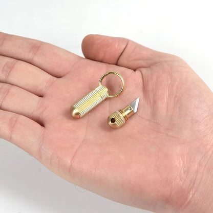 Stainless Steel Outdoor Multi-function EDC Portable Tiny Mini  Key Ring Tool Pendant Cutting Capsule Personal Safety Tool