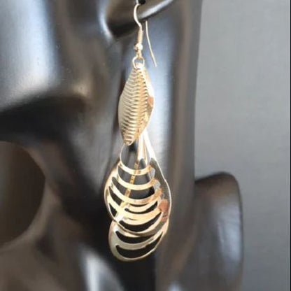 Earrings Women Fashion Jewelry Hanging Tassel Drop Earings Pendientes Brincos Female Long Dangle  Gold(Color)