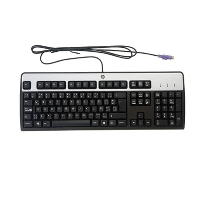 H P Standard 104-Key PS/2 Keyboard – Durable Wired Keyboard for Desktop PC | Comfortable Typing, Plug & Play