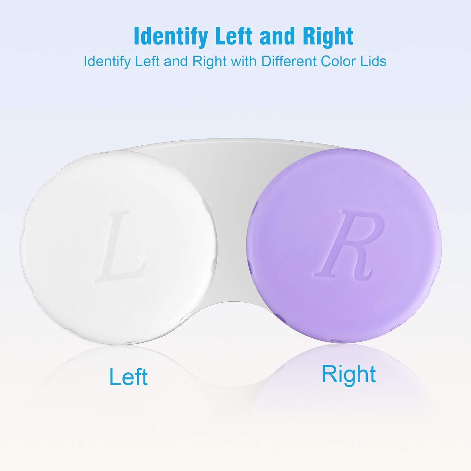 Contact Lens Case 1 Each Green white Natural Lens Storage Container