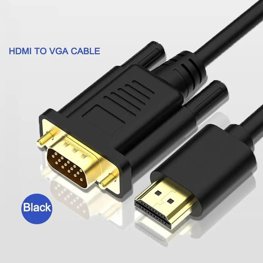 DteeDck HDMI Male to VGA Male Digital to Analog HDMI-Compatible to VGA Active Connector Cord 1080P 60Hz for Computer Laptop