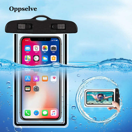 Universal Waterproof Phone Bag Case For Mobile Clear PVC Underwater Waterproof Pouch Cover