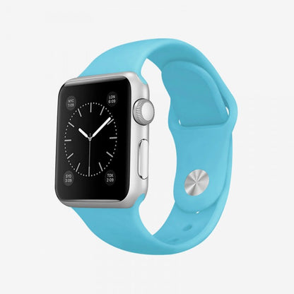 Universal  Generic Watch 38mm / 40mm / 41 mm (Series 1, 2, 3, 4, 5, 6, 7 and SE)  Strap for i watch Made of high quality FDA food-grade silicone (meaning it won't cause rashes)  With Lock A One World Hi Quality (Sky Blue)(Watch Not Included)