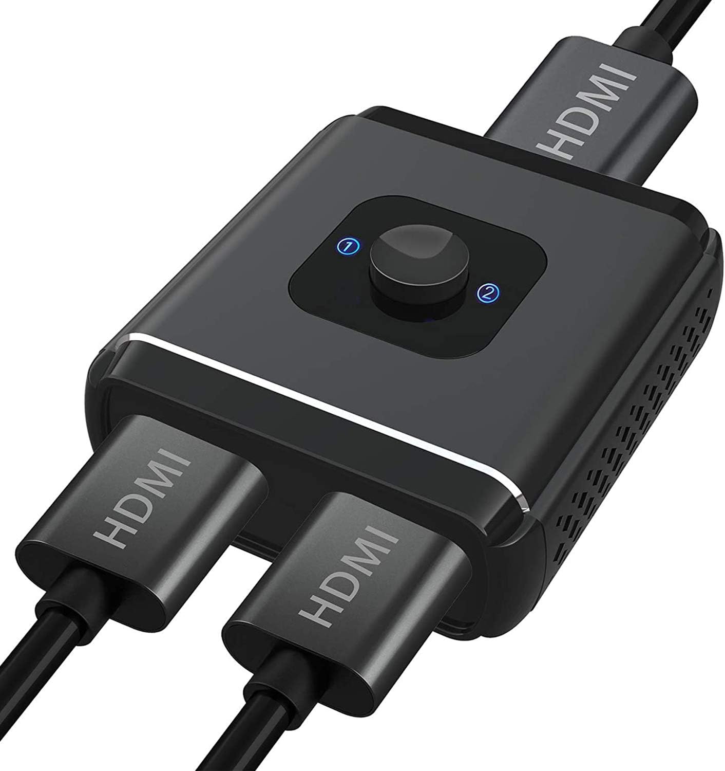 HDMI Switch 4K, Aluminum Bi-Directional HDMI Selector Box 1 IN 2 OUT & 2 In 1 Out, Support 1080P 3D HDCP for Nintendo Switch, PS4, PS4 Pro, PS3, XBOX, XBOX One, TV Box, Laptop, PC HDTV Projector, Monitor