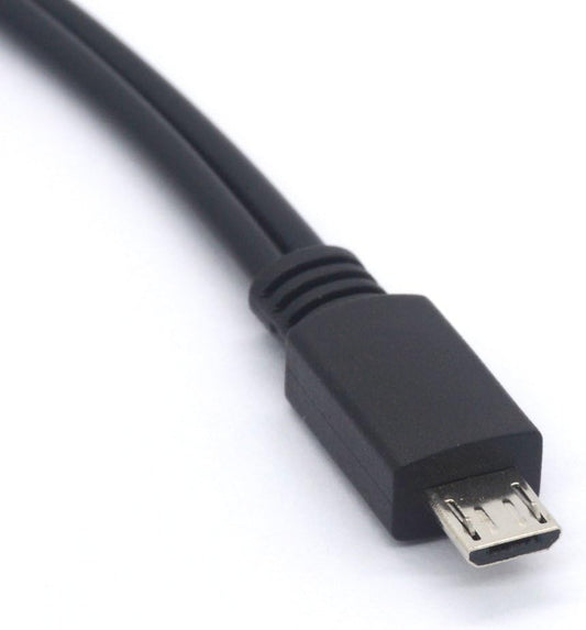 Micro USB OTG Y Cable – Micro USB Male to USB Female + Charging Port Adapter for Smartphones & Tablets