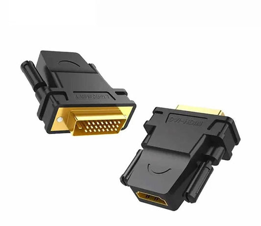 DVI to HDMI Adapter Bidirectional DVI-D 24+1 Male to HDMI Female Cable Connector Converter for HDTV Projector HDMI to DVI A GREEN