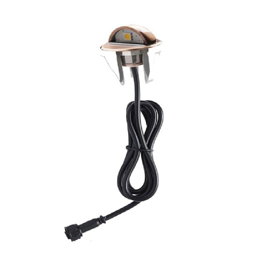 LED Deck Lights Kit 1PCS Low Voltage 1.38W IP67 Waterproof Stair Light – Warm White Outdoor Garden, Yard, Pathway & Step Landscape Lighting