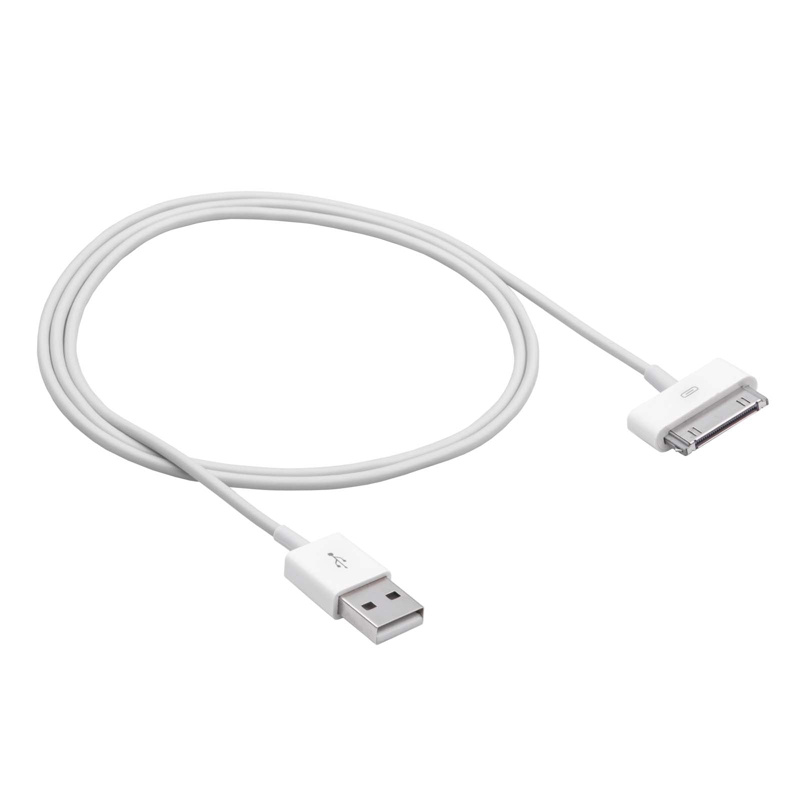 30 Pin Fast Charging USB Cable for 4/4S, 3G/3GS, Tablet 1/2/3 & Media Player – Data Sync & Charging Cable (White)