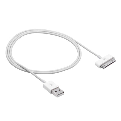 30 Pin Fast Charging USB Cable for 4/4S, 3G/3GS, Tablet 1/2/3 & Media Player – Data Sync & Charging Cable (White)