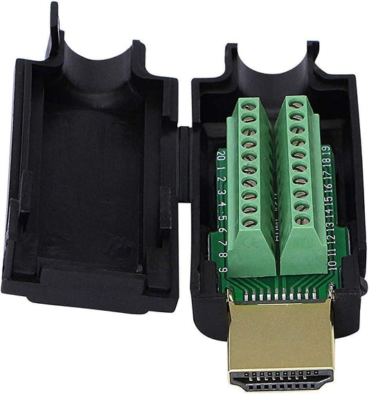 HDMI Solderless Adapter – Gold-Plated HDMI Extension Connector | Breakout Board for HD Signals, No Welding Required