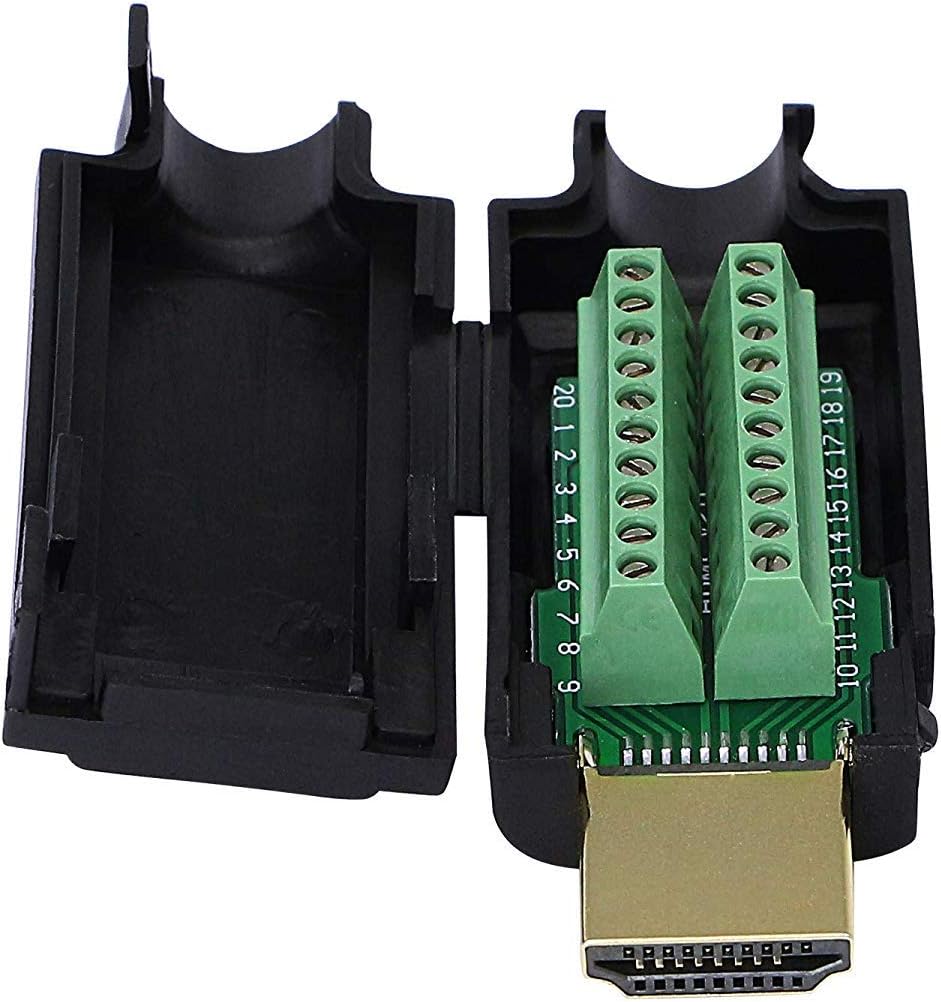HDMI Solderless Adapter – Gold-Plated HDMI Extension Connector | Breakout Board for HD Signals, No Welding Required