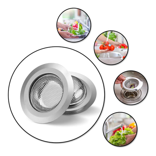 4.5 Inch Stainless Steel Sink Strainer | Kitchen Bathroom Drain Filter Mesh | Anti-Clog Sink Drain Cover for Kitchen, Bathtub & Balcony
