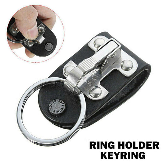 Steel Detachable Key Chain Belt Clip Ring Holder Keyring